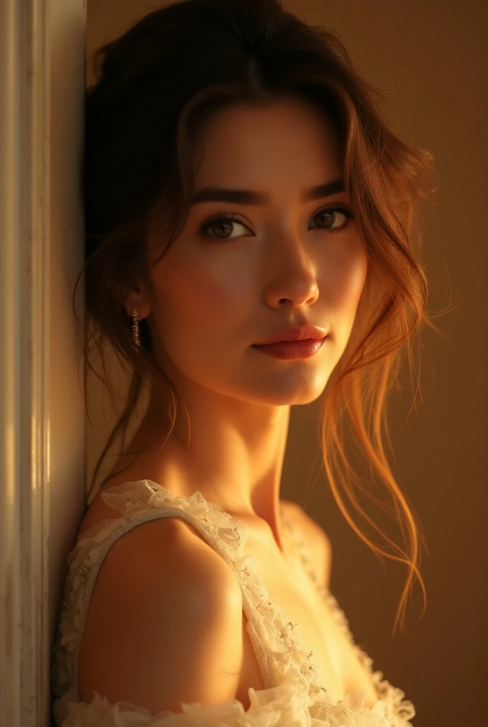 a goddess-like woman, 30 years, extremely detailed and realistic, most beautiful face in the world, clear piercing eyes, posing nude for a professional camera, flawless skin, long eyelashes, elegant facial features, serene expression, (best quality,4k,8k,highres,masterpiece:1.2),ultra-detailed,(realistic,photorealistic,photo-realistic:1.37),cinematic lighting,dramatic shadows,warm color tones,smooth shading,intricate details,porcelain skin,volumetric lighting,dramatic pose,elegant,sensual,graceful,radiant,alluring,breathtaking,captivating,awe-inspiring,magnificent,sublime,divine,ethereal