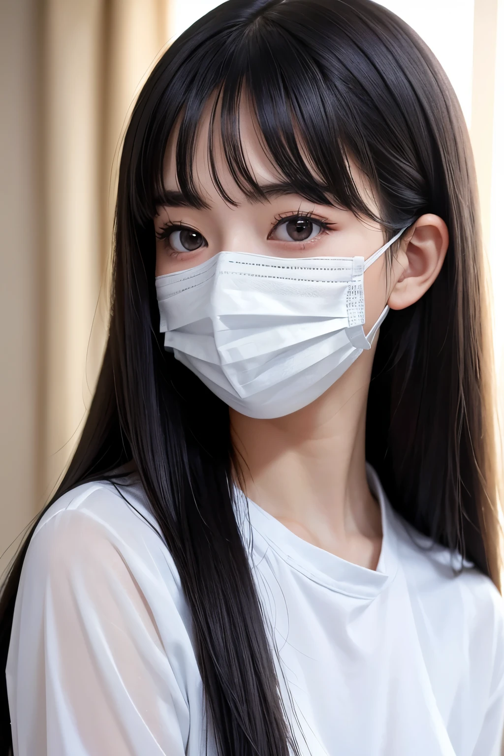 Best Quality,masterpiece, very detailed、 High Resolution ,  very detailed, Best Qualityの写真,Teen,Age 15,High school girl,Idol,beautiful girl, Semi-long, With bangs, Black Hair,((Straight Hair)),Detailed eyes, Big Eyes,cute, cute, cute日本人女性、Very delicate and beautiful face,((mask)), ((顔にmaskをつけている)),one&#39;s home, Perfect dynamic composition ,Fair-skinned girl, kind,Junior high school students,Kneel on the floor,Big Same, おPussy, Pussy, Nipples,  I Can See Panties ,Slender thighs seen from the front, 18 years old, Adorable , 美しいJunior high school students, Big Eyes, 美しいHigh school girl, Selfie, Personal photo shoot,Selfieの角度,Women&#39;s Room,indoor ,((Clothes that are not white)),((Don't wear white clothes)),((Colored clothes)), ((colorfulな色の洋服)), ((Mine systemファッション)),Mine system, Frills, Wearing a cardigan,pink, blue, green,  black, Red, orange, High school girl（Hmmmm）,She smiles happily at me,((colorful)), Natural Hair