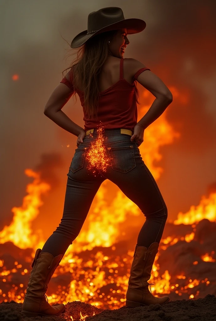 inflammation　This&#39;it&#39;s burning　hellcore　landscape paint