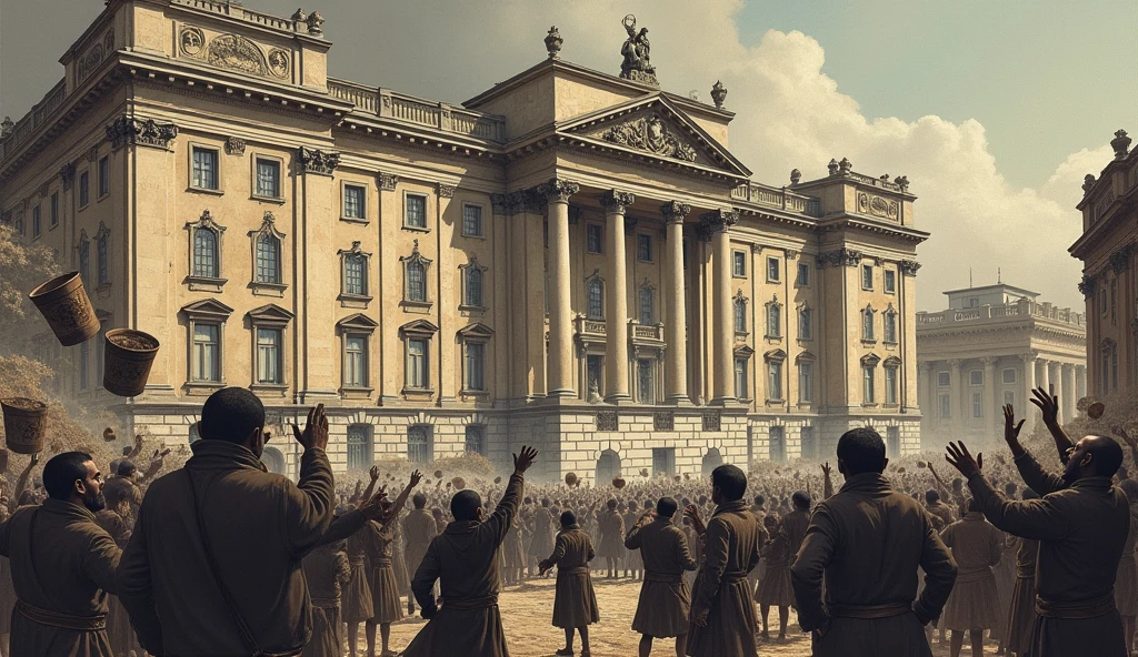 (Urban style of the 19th century,The crowd is detailed,Best image quality,4K screen)