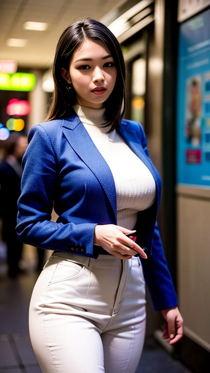 (best quality,4k,highres),ultra-detailed,realistic,cosplay, stewardess uniform, in the airport, (crowded:1.5), unbutton clothes, unbutton t-shirt, mini skirt, skirt lift up, open legs,beautiful woman,(big breasts:1.5), show nipples detailed, dark hairy pussy, pubic hair,vivid colors,portrait,soft lighting