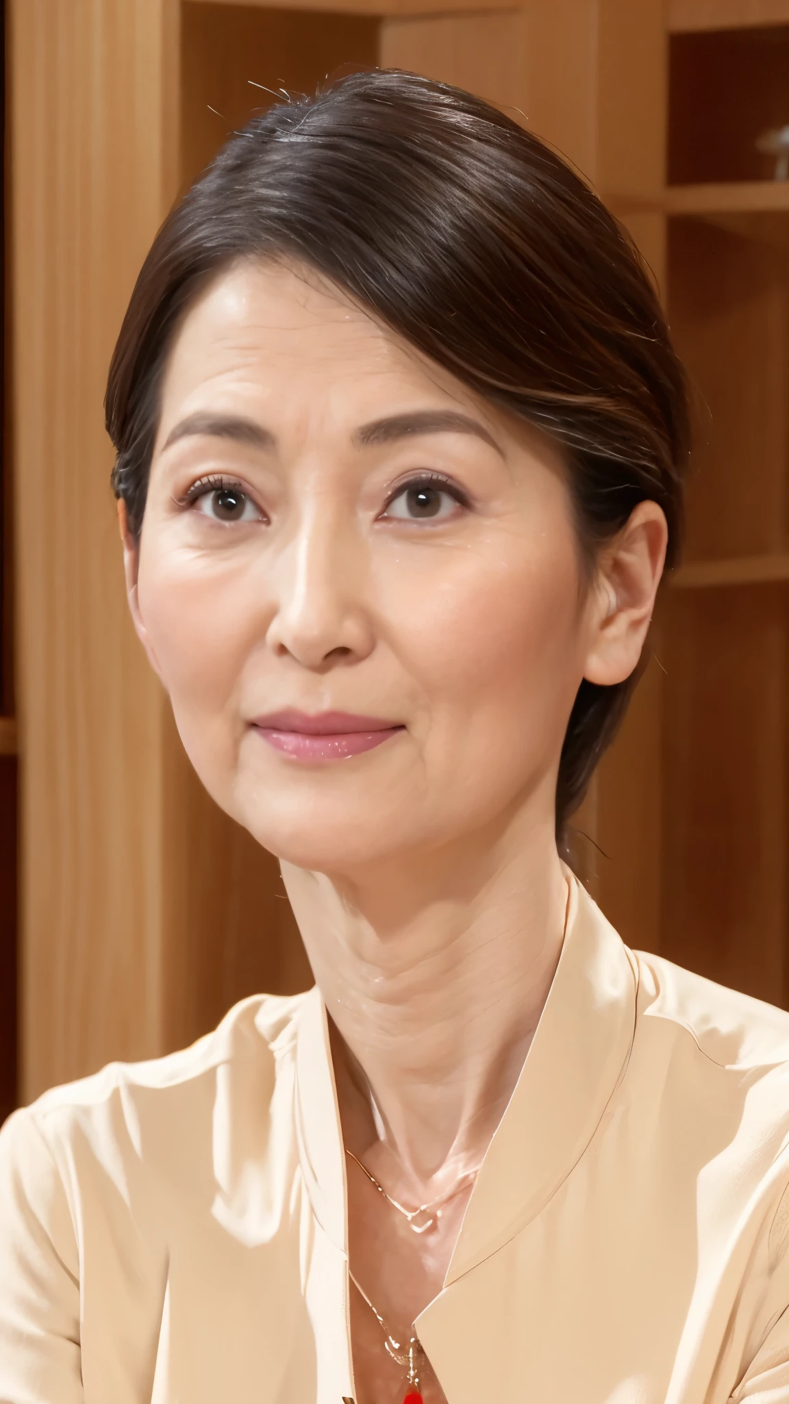 最高masterpiece, bright colors , photorealistic , Reiwa, modern, Promotional photo, Remove the background, Very elderly, Beautiful mature woman, Old woman,Sharp impression, Cool face, Well-formed face, face close-up, Portraiture, gravure, Professionally taken photos, masterpiece, Best Quality, very detailed, Realistic, very detailed肌, Perfect Anatomy, ((Being thin:1.3)), Transparency, Shaped eyebrows, Heavy makeup, Bright red lips, ((Very elderly者)), ( Japanese mature), (Alone), 200 years old, Large Breasts, Mature female entrepreneur, Glamour, Sexy, Chromo White Skin , Facing forward,