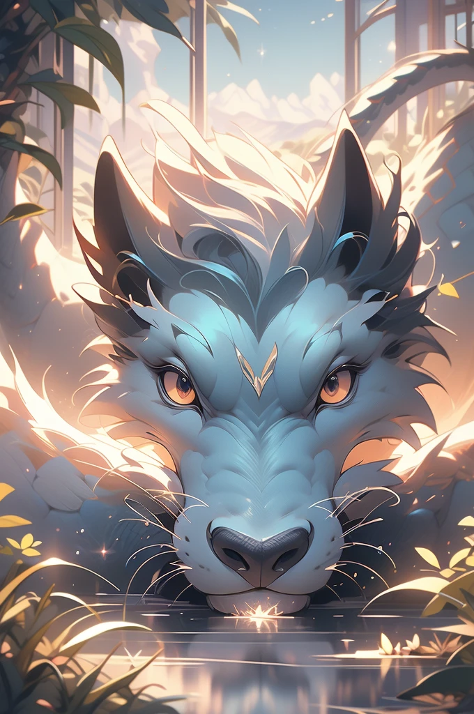 32K(tmasterpiece,k hd,hyper HD,16k)Flowing short hair,Backroom pond,zydink, a color, Asian people (a unicorn), (Silk scarf), Combat posture, looking at viewert, long whitr hair, Floating hair, Hanfu, Chinese clothes, longer sleeves, (abstract ink splash:1.2), white backgrounid,Kirin Beast Protector (realisticlying:1.4),Snowflake lion's head,Snowflakes fluttering,The background is pure, A high resolution, the detail, RAW photogr, Sharp Re, Nikon D850 Film Stock Photo by Jefferies Lee 4 Kodak Portra 400 Camera F1.6 shots, Rich colors, ultra-realistic vivid textures, Dramatic lighting, Unreal Engine Art Station Trend, cinestir 800,