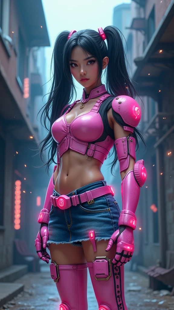 sporty girl with Asian features,(((1girl))),((girl with dark hair and turquoise highlights)),((asian girl,Japanese woman)),
(large breasts:1.4),saggy breasts,(((Black hair with turquoise streaks:1.35,straight hair,long hair:1.4,colored inner hair,ear breathing))),((heterochromia:1.5, (pink_eye and aqua_eye))),intricate eyes,beautiful detailed eyes,symmetrical eyes,((fat)),(((lustrous skin:1.5,bright skin: 1.5,skin tanned,shiny skin,very shiny skin,shiny body,plastic glitter skin,exaggerated shiny skin,illuminated skin, wet legs))),(spider lower abdomen,narrow waist,wide hip,athletic body,inflated legs, thick thighs,detailed body,(detailed face)),
cute,slutty,seductive,erotic,((nsfw)),
zettai ryouiki,((two-piece swimsuit magenta,wearing a bikini outfit:1.3,sport bikini)),(rgb headphones:1.5,cyber gloves:1.5,huge mech-gloves),((wet clothes,intricate outfit,intricate clothes,intricate swimsuit, intricate bikini)),
(dynamic pose:1.0),embarrassed,(centered,scale to fit dimensions,Rule of thirds),
cyberpunk city by the ocean at night, with bright neon signs and dark stormy clouds and puddles, scenery:1.25,nighttime, starry night, cosmos,Very dark night that makes the neon lights stand out, very bright neon lights,nighttime, starry night, cosmos,
(top-quality,8K,32K,masterpiece),high resolution,ultra-detailed,(Photorealistic:1.4,realistic,photo-realistic:1.37),professional,photo from the front,glitter,intricate,highly detailed,volumetric lighting,digital painting,intense,sharp,focus,((soaking wet)),magnificent,high fantasy,portrait,perfect rendered face,perfect face details,grim,medium shot,realistic face,photo realistic,analog style,bf,best quality,((intricate detail)),highres,((drawn)),cinematic lighting,(((realism))),((synthwave background theme)),(((vibrant colors))),by Richard Corben, by Miles Aldridge,by John Atkinson Grimshaw,art by artgerm and rutkowski and alphonse mucha,cgsociety