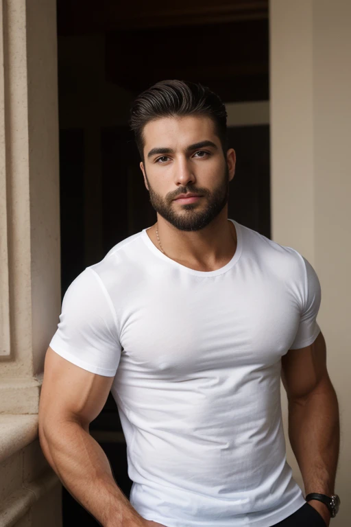 Michele Vittorio macho handsome, bearded and muscular man, very ...