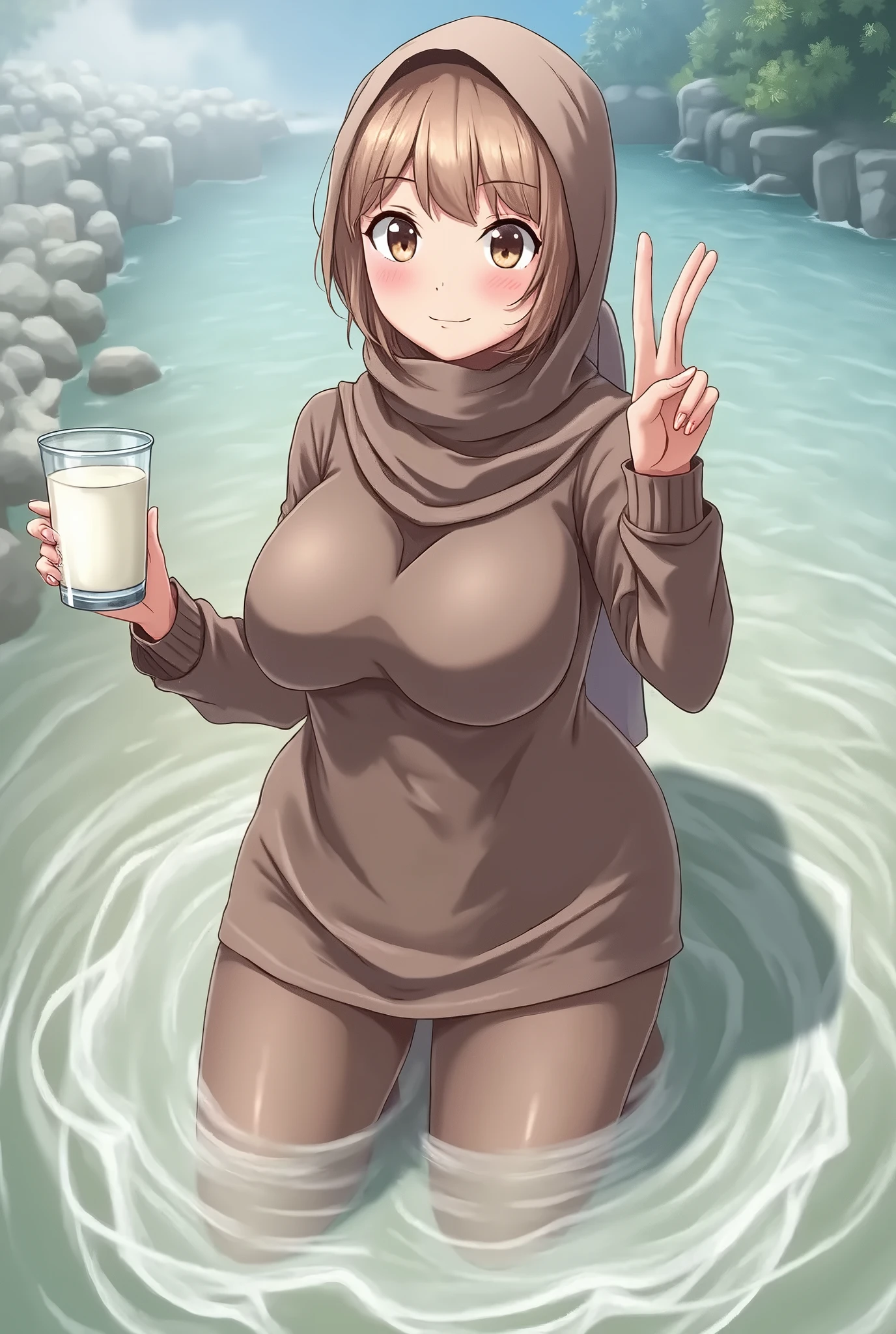 akari \(pokemon\), looking at viewer, large breasts
,nude, ,lips,light smile, nudity, upper body, nsfw, (masterpiece:1.4), (best quality:1.4), (high resolution:1.4), , breasts, nude , nipples, nsfw,, looking at viewer, bathing in a hot spring, winter, snow, steam, relaxing, 1girl, solo, nude, , arms down, smile