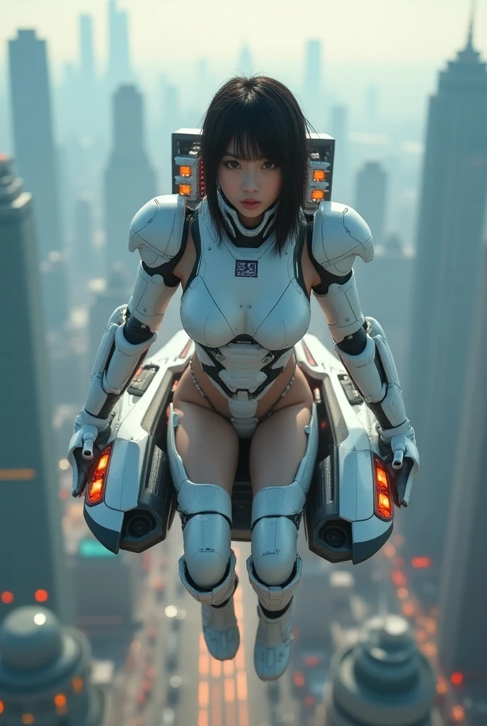 Photorealistic, woman in skimpy ????????? (lace, full cyborg suit: 1.55) (Sit on the table: 1.5) (body turned towards viewer: 1.2), (head turned to the left: 1.8), (legs crossed: 1.4), black hair, cyborg, robot parts, beautiful detailed body and face, amorans, 2049, Japan girl at 16 years old, cute, ????????????????, sigh, Inviting, Afrofuturistic, Made in Maya, Samyan, 2070, Cyborg, Robot Parts, Beautiful Studio Soft Lights, Rim Lights, Vivid Details, Gorgeous Cyberpunk, Lacing, Hyper-Realistic, Anatomical, Facial Muscles, Cable Electrical Wires, Microchip, Elegant, Beautiful Backgrounds, Octane Rendering, 8K, Top Quality, Masterpiece, Illustration Very delicate and beautiful, highly detailed CG, unity, wallpaper, (realistic, photorealistic: 1.37), amazing, fine details, masterpiece, top quality, official art, highly detailed CG Unity 8k wallpaper, absurd, incredibly absurd, robot, silver halmet, (full body: 1.4), standing, (????: 1.2), sticking out ???, Beautiful line cyberpunk cityscape with big ???????? and thin constrictions, city with neon lights in the background, surprisingly detailed face,