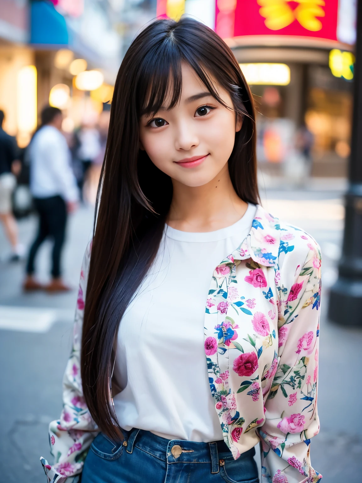 masterpiece,best quality,1girl,(colorful),(delicate eyes and face),volumatic light,ray tracing,bust shot,extremely detailed CG unity 8k wallpaper,solo,smile,intricate skirt,((flying petal)),(Flowery meadow) sky,sun,daylight(light theme:1.3),light,fantasy,windy,<lora:Heavy_grain:0.8>,<lora:add_detail:0.3>,<lora:more_details:0.3>,