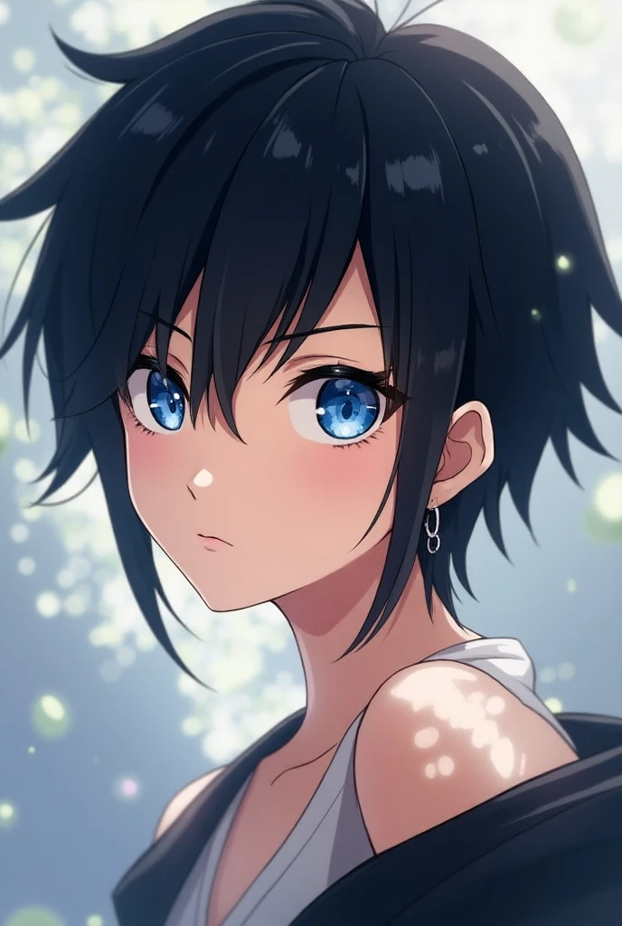 ((short hair, Highest quality, High resolution, Hmph, Pixel perfect, 4K, Hmph, Hmph))), One Girl, single, alone, Beauty、 (( Black Hair、bangs、Hair that falls over the shoulders)), ((Big blue eyes, Beautiful eyelashes, Realistic eyes、Double)), ((Detailed smile, )), ((Smooth texture:0.75, Realistic texture:0.65, Realistic:1.1, Anime CG style)), Big Breasts, Perfect body, Black Business Jacket, Closing the garment, White collared shirt, Black tight skirt、missing fingers/fewer digits、Dynamic Angle