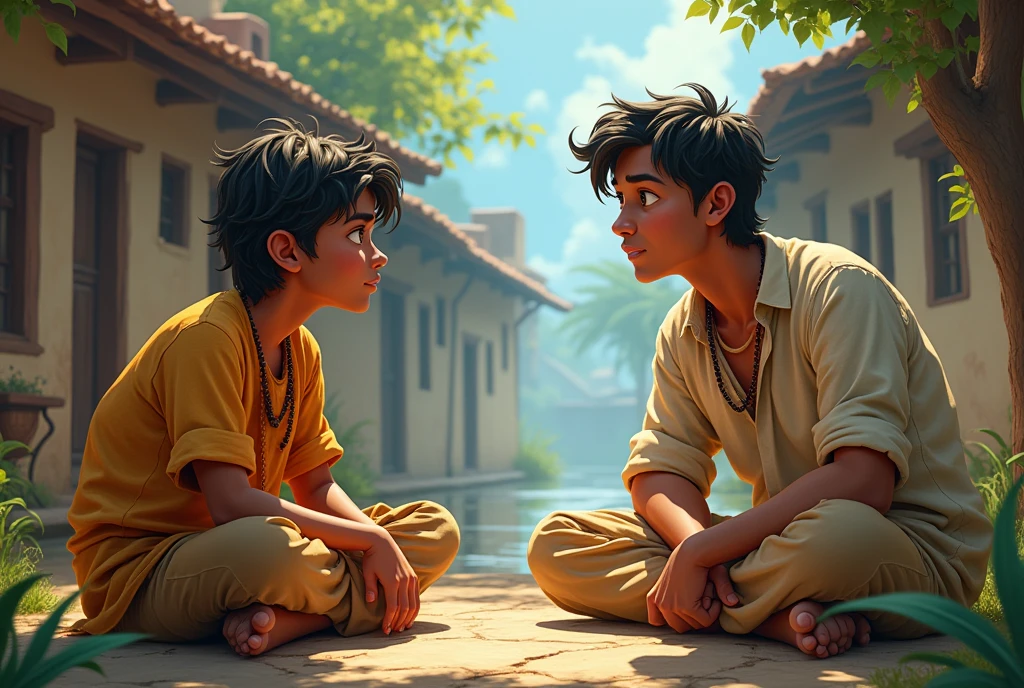 A 3D movie poster in Disney-Pixar style of Jesus as a kid playing, one of his friends broke his ankle and jesus went to help him