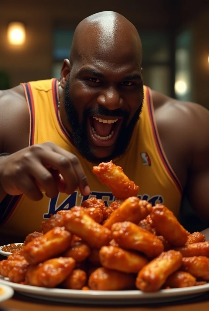 Lebron James eating a gold pizza in a big truck