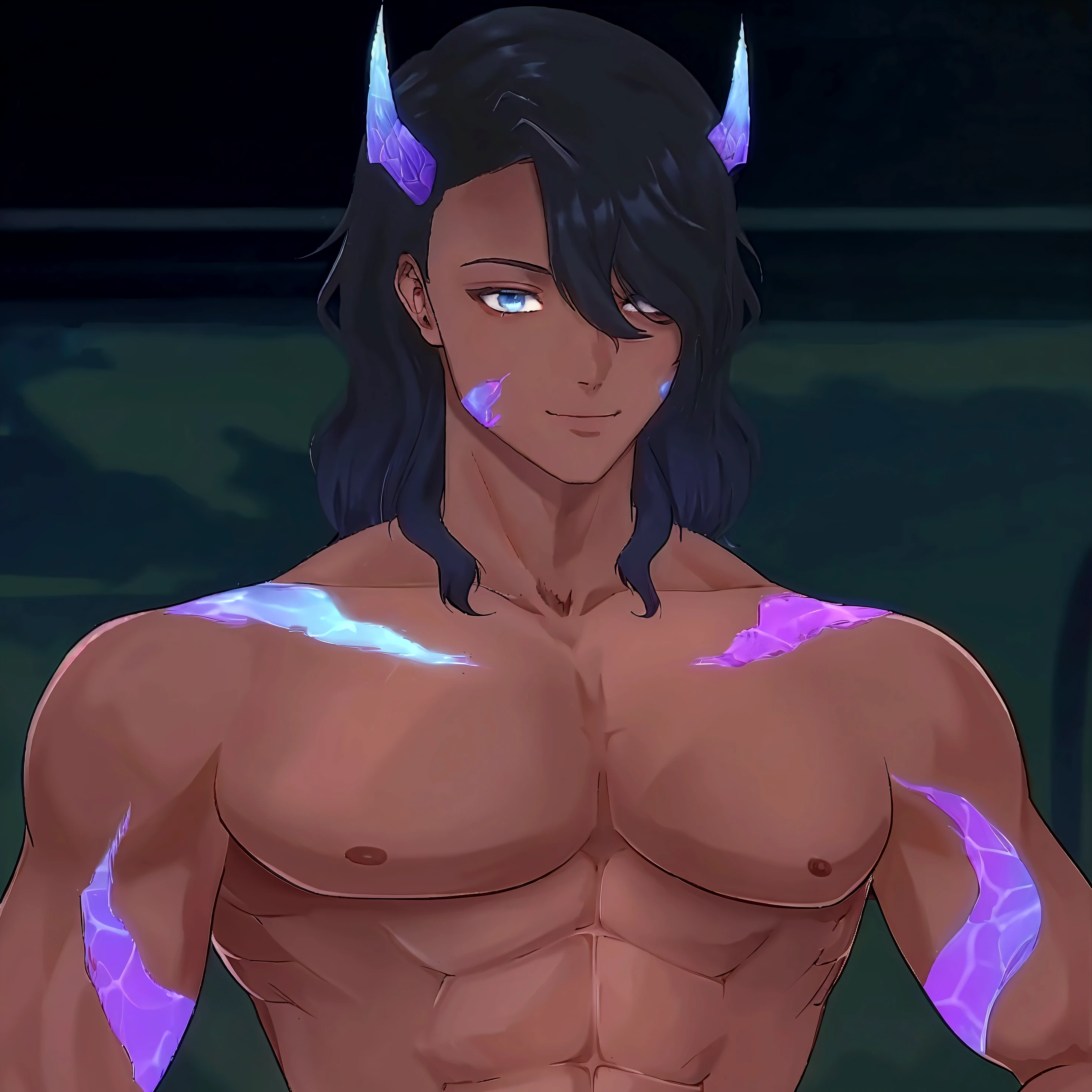 Amazing, finely detail, solo, masuter piece、fish eye, wide lens, well built、muscular、young boy、male people、long-haired、cool face、naked 、Wild、Hot、Big Bulge、((wear bath towel))、FULL BODYSHOT、open leg