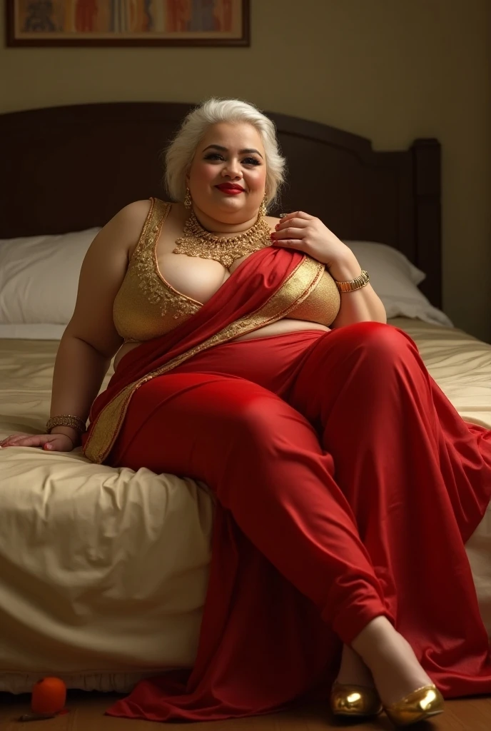 ((( Blonde, Queen of INDIA, Hindu ethnicity, Hindu,BINDI,nude out of Saree,Cute,Gorgeous,Pussy, Heavy jewelry, long Hair ,Nude,Blonde Granny ,Luxurious Royal Bed, Age 60, Full body, Cute,gorgeous blonde,Adorable, Cute Face, sexy body ,Huge Breasts,Wrinkles,Fat Belly)))(((,Best Quality, 8k, Masterpiece: 1.3)), ((Sharp Focus, Huge Breasts)), High Definition, High Definition, Middle Aged Woman, Beauty, Older, Wrinkles at the Corners of the Eyes,3,Full Bod smiling,Very beautiful Stomach, Middle Aged Woman, Beauty,fat, great big breasts, fully naked, beautiful , navel , with visible vagina and pubic hair, old , aged , granny ,grandmother large saggy breasts, Royal Indian style queen, GILF, showings full body,single, hindu ethnicity , very massive milky breasts,Fat Stomach, beautiful face,redy for sex , completely Nude, Vagina , jewelry , pink Vagina with hair,aged, massive women , Vagina GILF , cute , gorgeous, beautiful, cuteness , GILF, long Hair, Cuteness, Adorable GILF, Sexy GILF, Blonde Hair GILF, Blonde GILF,BLONDE HAIR WOMEN, playfulness ,Sexy,Hot,Elegant, Horny,Lustful,Gorgeous, GILF, Full Body,((Most beautiful old woman in the world)),Big Body,Fat,Big Ass,Very Gorgeous,Cute Face , Full Body, Pink Nipples,Cute Face, (((Bindi, Jewelry))),((Very Large Breastost Cute Woman in the world))), Cuteness, Adorable,thick Thighs