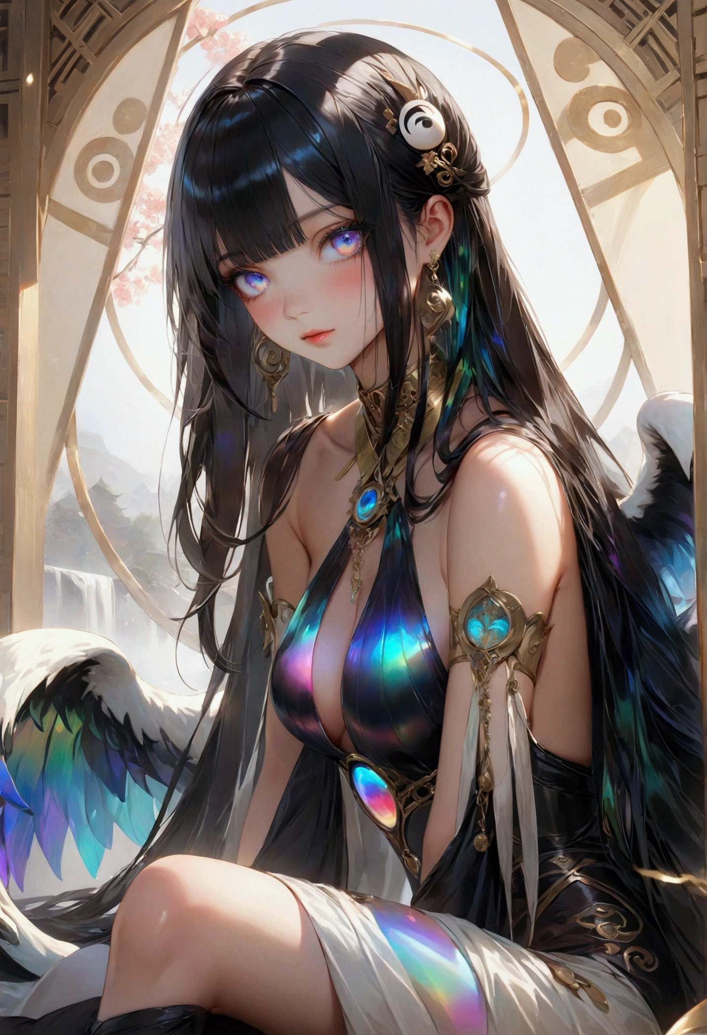 Nsfw gorgeous woman in colourful clothes,pussy,cameltoe,spread legs,like a klimt work,detailed background,colourful hair,stylish,Anime Girl,doujin,NSFW,busty,gorgeous,glamour, Inspired by Robert McGinnis, inspired by Grete Stern, style of takato yamamoto, Guido Crepax, Guido Crepax Style, tenderness, Vania Zhurvyov, Inspired by Leonor Fini, Long tail cultivation, inspired by Takato Yamamoto.masutepiece,ultimate quallity,Detailed background,
tag: Beautiful detailed eyes, Beautiful detailed lips, extremely detailed eye and face, long eyelashes, (Best Quality:1.2), Ultra-detailed, (Realistic:1.37), Oil Painting, Color contrast, High resolution, Psychedelic Dresses, Inspired by Robert McGinnis, Grete Stern style, Takato Yamamoto Style, Guido Crepax Style, Inspired by Amano, Inspired by Vania Zhuravyov, Inspired by Leonor Fini, Inspired by Hideboshi Nagao, Inspired by Takashi Yamamoto, Vivid colors, Dramatic Lighting, Impressive composition, Intriguing atmosphere, Feminine elegance.