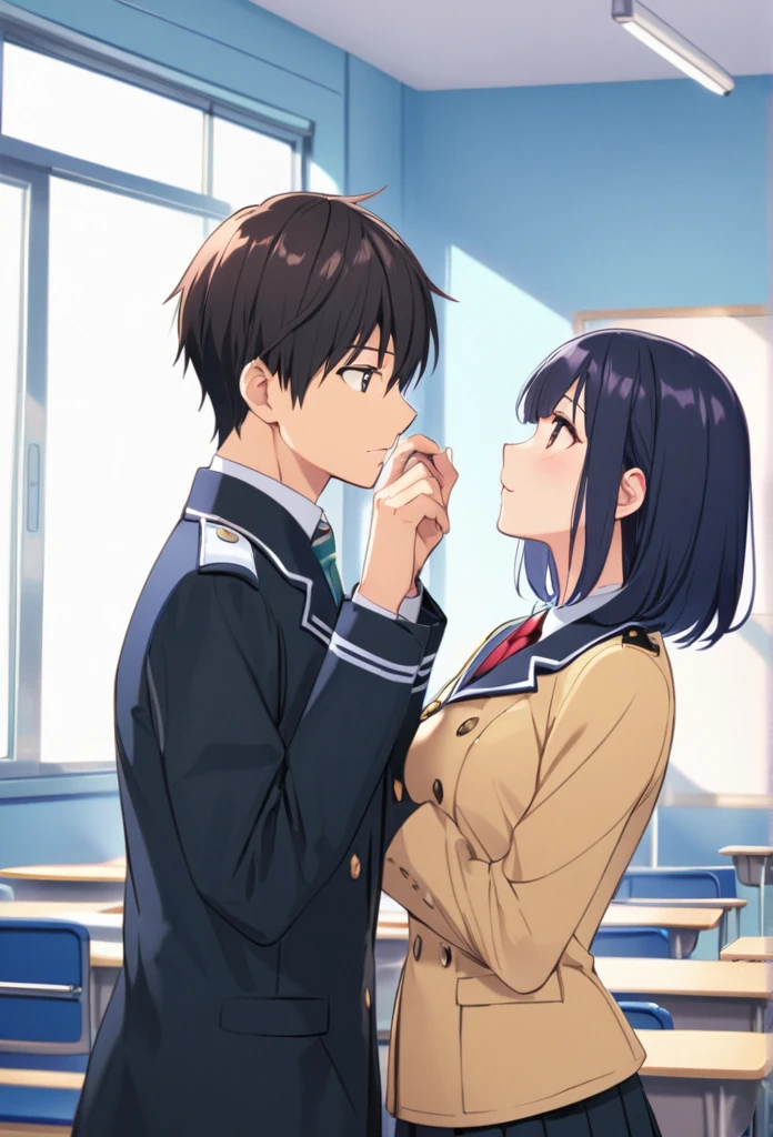 masterpiece, best quality, absurdres,,classroom,
BREAK
<lora:sitting_handjob_v0.3:1.0> 1girl, 1boy, sitting, handjob, couple, sitting,
BREAK
1girl giving  a handjob,smile, open mouth,ruka sarashina, blue ribbon, school uniform, necktie
BREAK
1boy,penis,erection,cum, (projectile cum),