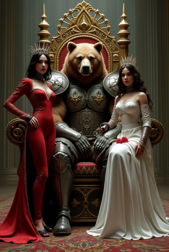 Portrait of the Temperance Priestess Accompanied by Her Guardian Hounds By Milton Glaser & kaws, Juego de Tronos, Dungeon synthesizer aesthetics --auto
