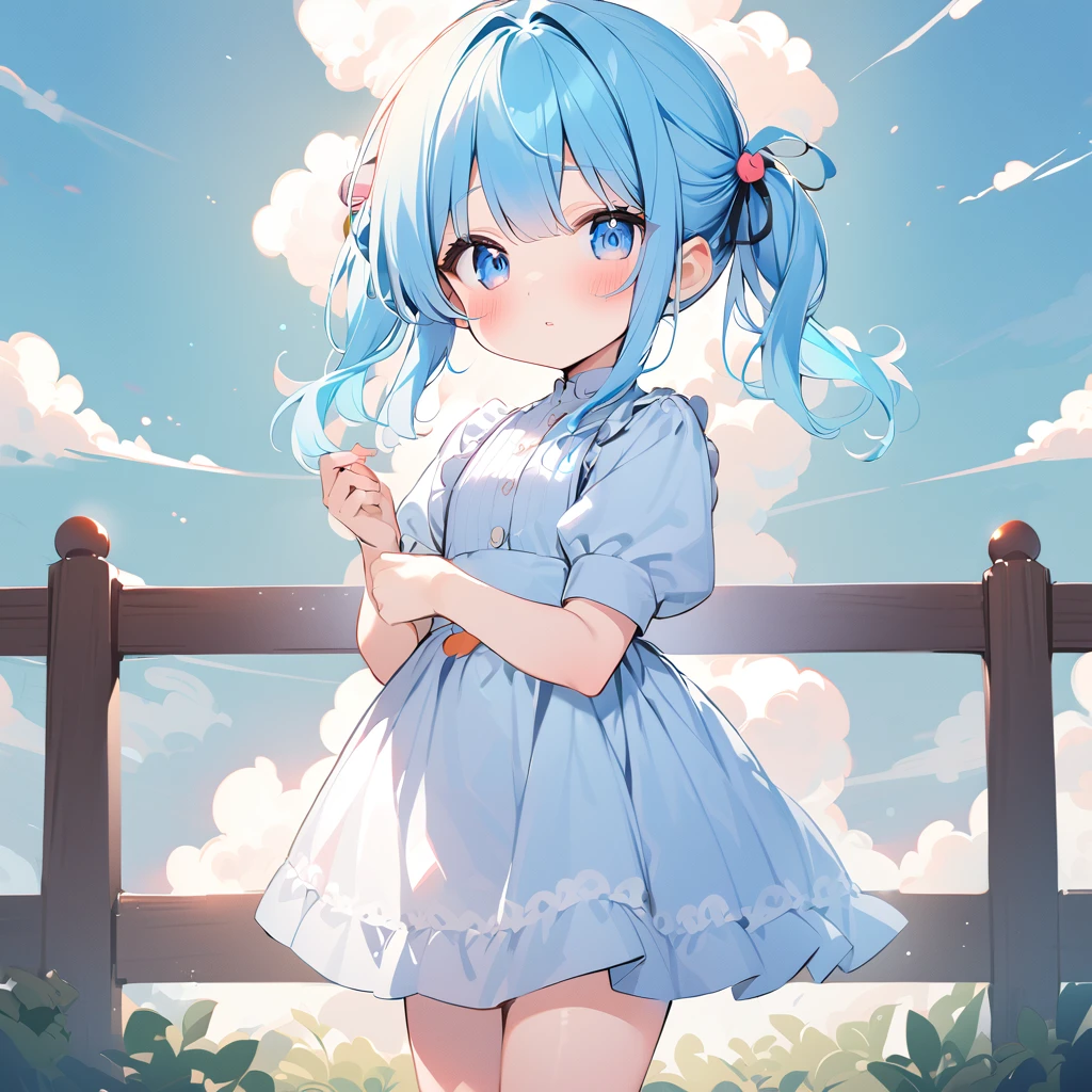Masterpiece, best quality, extremely detailed, (illustration, official art: 1.1), 1 girl, ((light blue hair))), light blue hair, , ((blush)), cute face, big eyes, masterpiece, best quality, ((a very delicate and beautiful girl)))), amazing, beautiful detailed eyes, blunt bangs (((little delicate girl)))), tareme (true beautiful: 1.2),
(((Masterpiece)))), ((Best Quality))), Hi-Res, On Thighs, (Slouch), (Cute One Girl))), Solo, White Skin, Small, (Light Blue Hair), ((Short Hair)), (Straight Bangs)), Beautiful Hair, Blue Eyes, Beautiful Eyes in Detail, (((Tongue)), Red Face, Heart, Summer Clothes, Ruffles, Earrings, Outdoor, Street, (Night), Shadow Lighting,