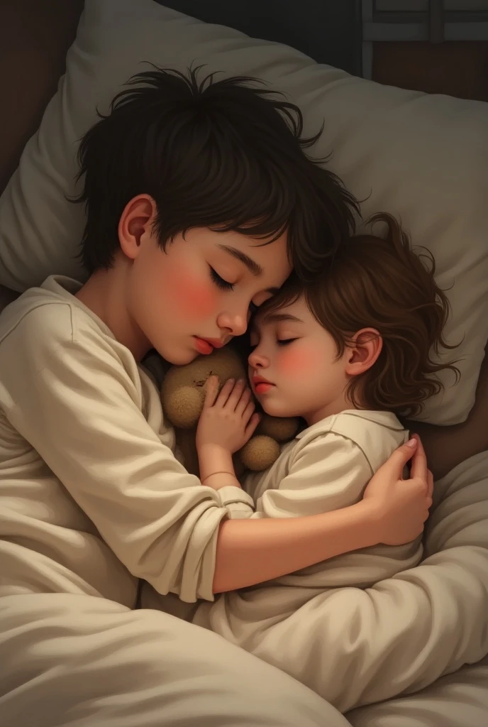 Small boy sleeping with tall sexy girl