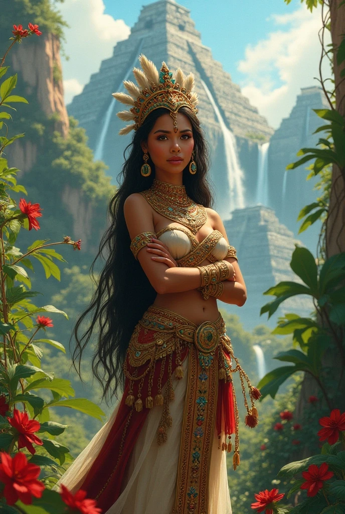 Quetzalcoatl beautiful female version with helmet