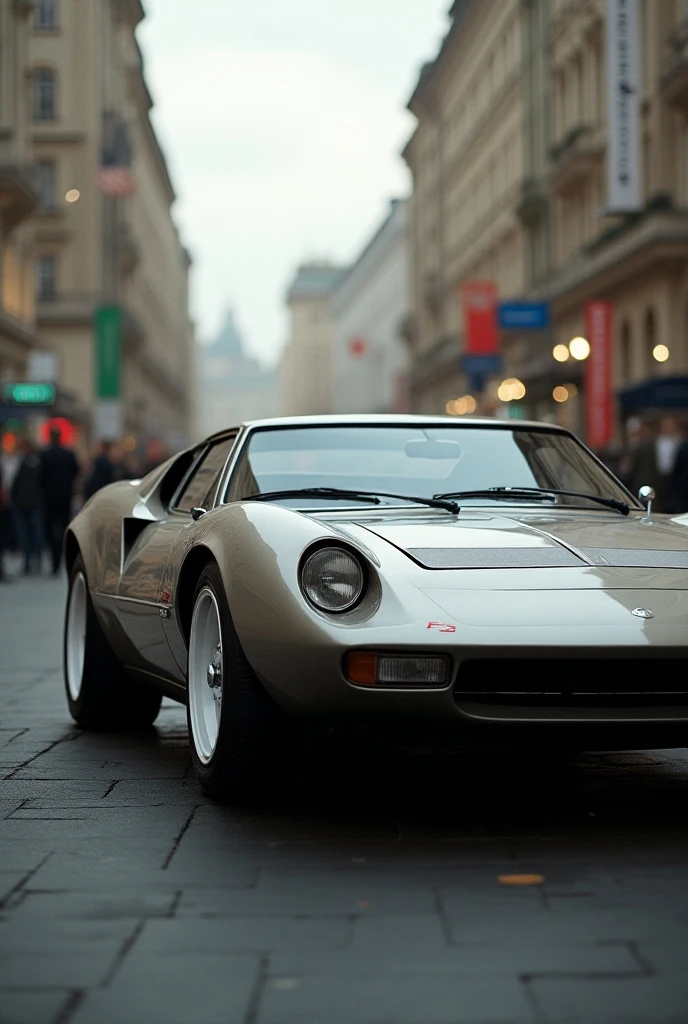 Classy calendar photoshoot, realistic glamour, fine art nude, 1girl, in front of a Porsche 911 classic, (detail skin texture, ultra-detailed body) , perfect body, topless nude, atmospheric scene, masterpiece, best quality, tastefull result, (cinematic light) , stunning 22yo cute posh model, cute tall and fit, white sexy hair