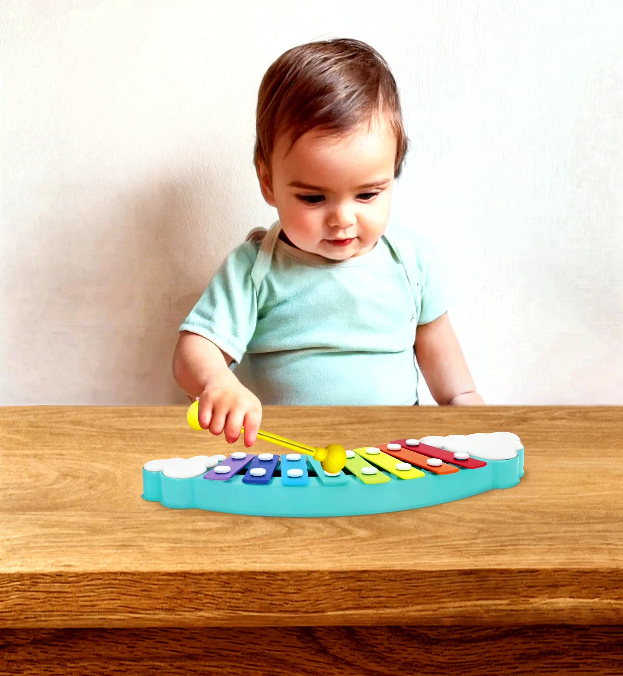 (best quality,extremamente detalhado,baby model) (bebezinho brincando, rosto alegre, Hands, olhando para o controle remoto) --auto
