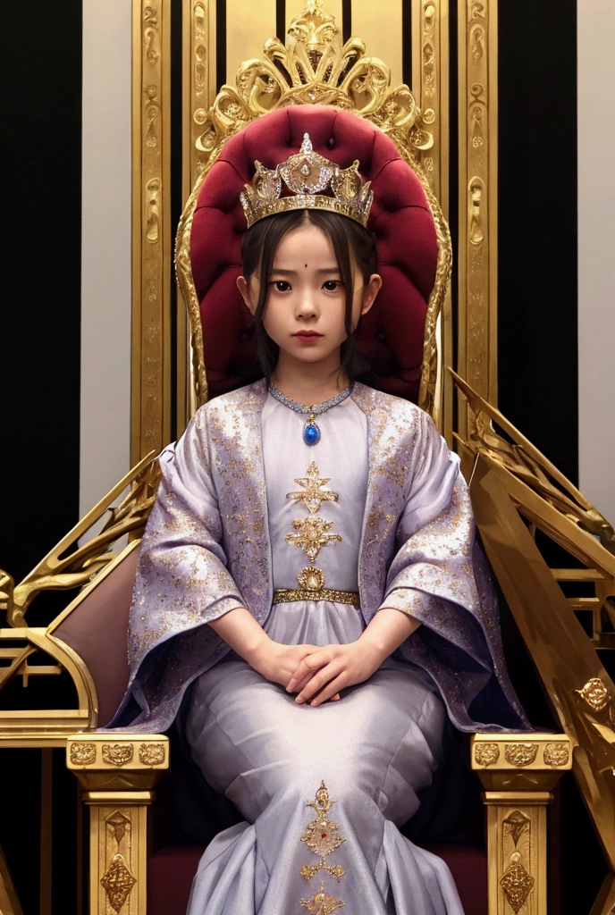 Anthropomorphic Throne, 
BREAK: The Throne of Absolute Dominance, High-end and luxurious decoration, Transparent Gemstones, 
BREAK: The royal family kneels around the throne, 

