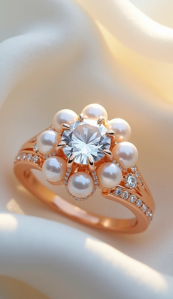 a beautiful diamond and pearl