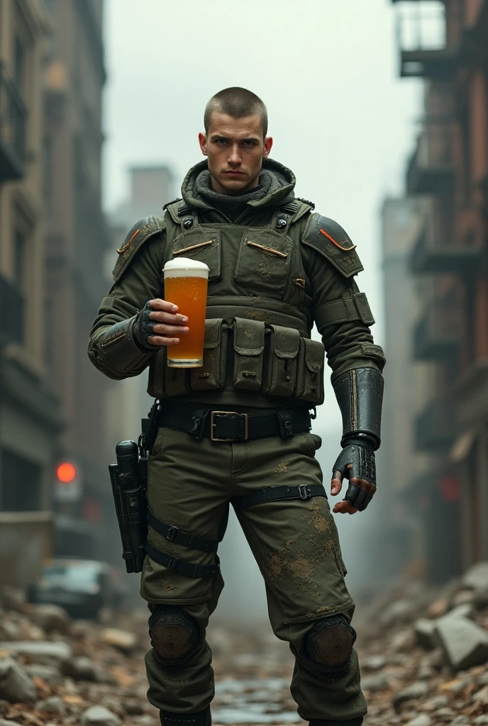 KaidanME, 1boy, male focus, solo, realistic, black hair, sitting at a cyberpunk bar, beer in one hand
,masterpiece, best quality,
<lora:epi_noiseoffset2:1>,   <lora:KaidanME:0.7>