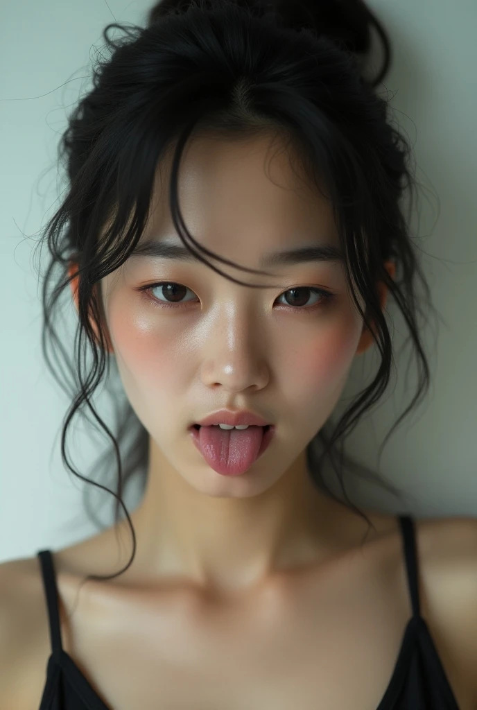 cohf, photo of young woman named Cho, face covered in semen <lora:cohf:0.6>, Photorealistic, Hyperrealistic, Hyperdetailed, analog style, hip cocked, demure, low cut, black lace, detailed skin, matte skin, soft lighting, subsurface scattering, realistic, heavy shadow, masterpiece, best quality, ultra realistic, 8k, golden ratio, Intricate, High Detail, film photography, soft focus
