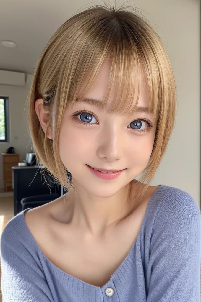 (Detailed eyes,Detailed face,Extremely cute face, smile,Correct human body,Slender body, waiting for her master in her bedroom:1.5),(young blond girl :1.5),( face in front of washing machine:1.0),Portraiture,Strong gaze at the viewer,Beautiful Skin,blue eyes,Evenly balanced eyes,Droopy eyes,Small Face,Round face,(Hinatazaka46 uniform:1.5),Best Quality,4K,8k, High Resolution ,masterpiece,Realistic, High Resolution ,超 High Resolution , Physically Based Rendering,Vibrant colors,Bokeh