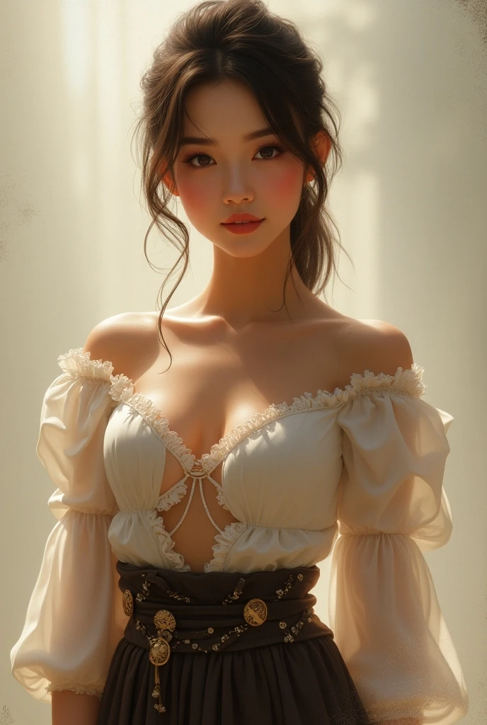 Girl with a breast size of 40 cm