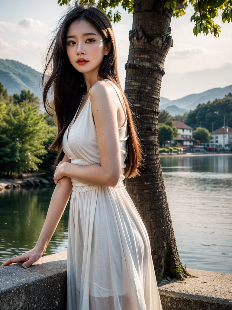 (best quality,8k,ultra-detailed,realistic:1.37),god creating man from soil,surreal photo,fujifilm xt3,outdoor,good lighting,raw photo,film grain,unreal engine 5,ray trace,concept artists,Goddess-like woman full body, Artistic Nudity and Covering,landscape,human creation,holy process,divine touch,transcendence,fiery glow,charm,powerful presence,strong figure,wisdom in the eyes,majestic aura,wonder and awe,harmony with nature,peaceful surroundings,ethereal beauty,sublime atmosphere,supernatural essence,brilliant colors,dreamlike quality,otherworldly perspective,subtle textures,surreal elements,mysterious atmosphere,vibrant details,supreme artistry,awe-inspiring masterpiece,luminous highlights,illuminating shadows,mesmerizing composition,transcendent realms,spiritual journey,sacred transformation