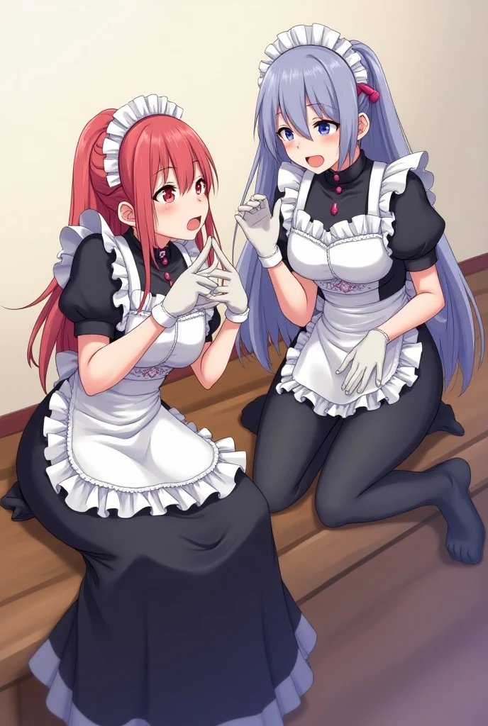 score_9, score_8_up, score_7_up, score_6_up, source_anime, (Top quality illustrations:1.2), (pretty girl:1.1), (Three Girls、Alongside、Cowboy Shot), (2Futanari girls), (vaginal penis:1.3), (One boy and two girls:1.3) ,group sex, Big breasted female devil, Crossdressing Sister, Futanari maid girl,,from side, multiple penises
