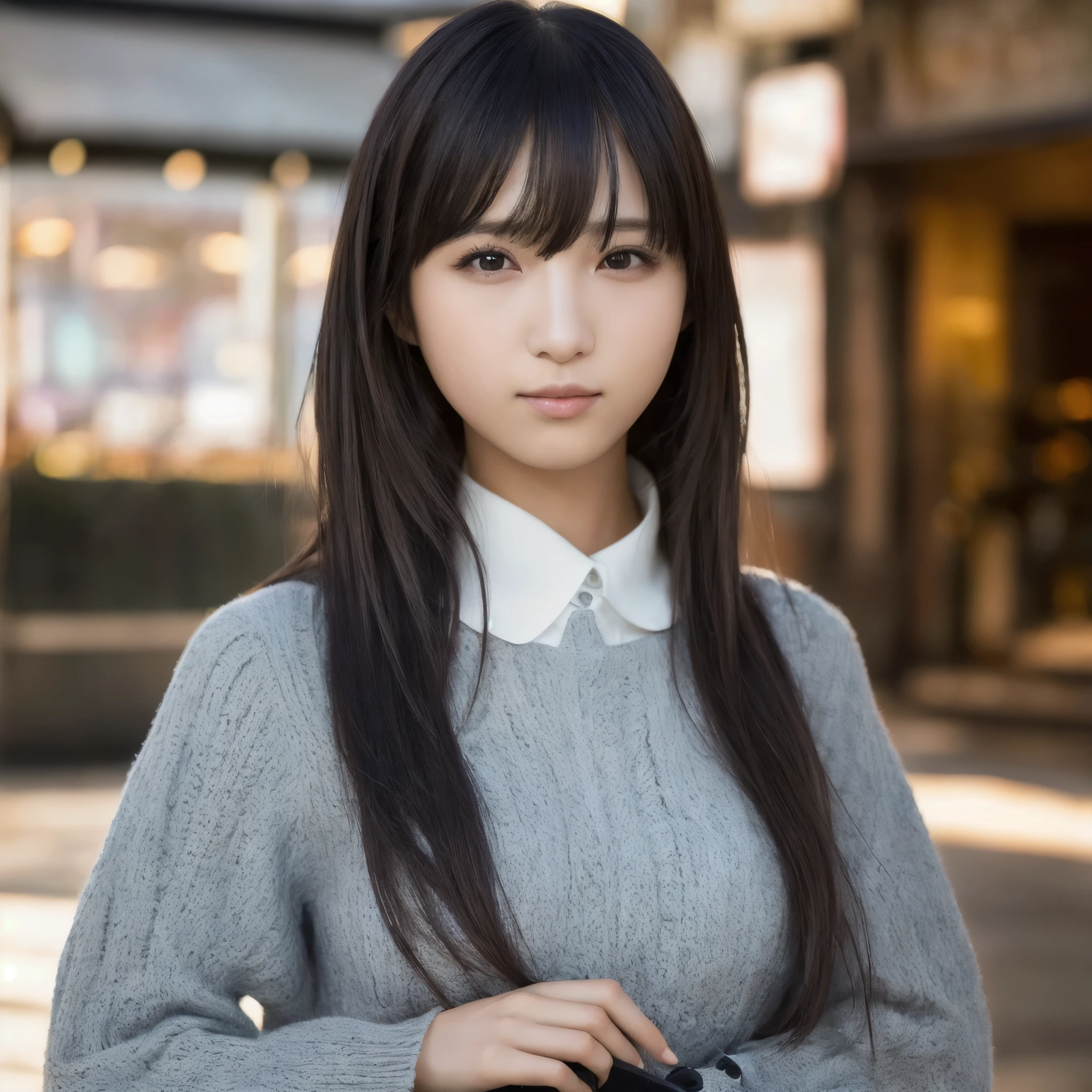 ((photorealistic:1.2)),((ultra detailed)),((sharp:1)), 1 japanese woman,25yo,long hair , choppy bangs, ((slender)),((portrait)),
