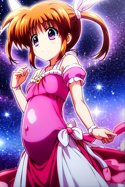 Puella Magi Lyrical Nanoha Takamachi Nanoha Pregnant Women Ringetsu Puella Outfit