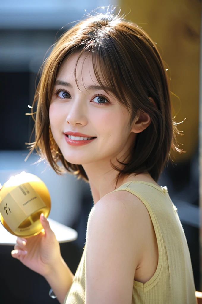 ((Photo from thigh up:1.6))、(Highest quality、Tabletop、8k、Best image quality、Award-winning works)、(One Girl, 14 years old:1.3)、(suitを着ている:1.5)、(Red eyeshadow:1.2)、Perfect Makeup、Long eyelashes、Ultra-high definition sparkling eyes、Ultra HD Hair、Ultra-high resolution glossy lips、Ultra High Resolution Perfect Teeth、Ultra HD cute face、Light Brown Hair:1.4、(Very short straight hair:1.1)、Look at me and smile、[clavicle]、Accurate anatomy、(Face close-up:1.5)、Luxury Love Hotel、(The most atmospheric and warm lighting:1.2)、Blurred Background、With bangs、Ultra-high-definition, shiny, moisturized face、Ultra-high resolution glowing skin、The most detailed face、Super high resolution detailed faces、ultra high resolution hair、Ultra-high resolution sparkling eyes、Beautiful face drawn in every detail、Ultra high resolution glossy red lips、Full Body Shot、blazer、skirt、OL、suit