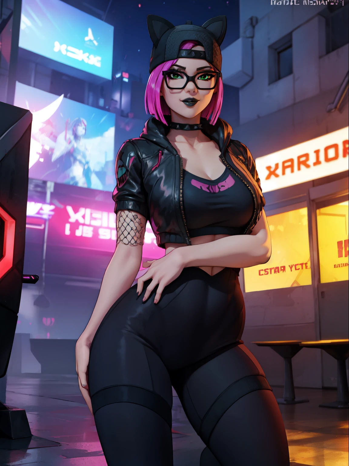 cute bunny girl,(((1girl))),((anime bunny girl with extremely cute and beautiful orange hair walking seductively down the street)),(((bunny girl,anthro furry cute,bunny-girl))),(((bunny ears,bunny ears on head,big bunny ears))),
(large breasts:1.4),saggy breasts,(((red orange hair:1.35,colored inner hair,ear breathing,large hair))),((heterochromia,eye1 red,eye2 orange,perfect eyes,upturned eyes:1.3,beautiful detailed eyes,finely detailed beautiful eyes:1,big highlight on eyes:1.2,slanted eyes)),((fat)),(((lustrous skin:1.5,bright skin: 1.5,skin tanned,shiny skin,very shiny skin,shiny body,plastic glitter skin,exaggerated shiny skin))),(spider lower abdomen,narrow waist,wide hip,athletic body,inflated legs,delicate detailed fingers,detailed body,detailed arms,human hands,(detailed face)),
cute,slutty,seductive,erotic,(((nsfw))),
(((wearing dark red formal blazer,short skirt,))),(((huge cleavage))),(detailed outfit,detailed clothes),
(dynamic pose:1.0),solo focus,embarrassed,centered,scale to fit dimensions,Rule of thirds,
outdoors,((night view)),(very pretty city neon synthwave,cyberpunk night street Background:1.5,dark sky,thick clouds),future vehicles,((neon lights)),thick clouds,(cyberpunk style,neon lights, (synthwave theme background), lonely street),(((detailed background:1.25))),
(best quality),(high resolution),(sharp focus),(ultra detailed),(extremely detailed),(extremely high quality artwork),8k_wallpaper,(extremely detailed CG 8k),(very fine 8K CG),((hyper super ultra detailed perfect piece)),flawless,(((masterpiece))),illustration,vibrant colors,(intricate),High contrast,Selective lighting,Double exposure,HDR (High Dynamic Range),Post-processing,Background blur,,Female,Renegade_Lynx, Tail, female focus, breasts.simple background, detailed, looking at viewer, centered,
