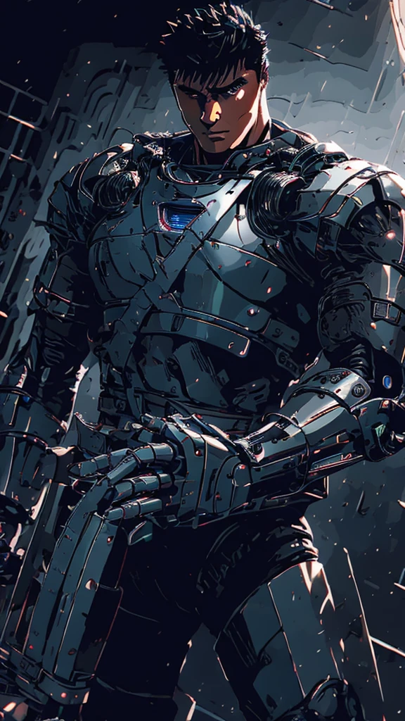 Darkseid from Justice League, closed mouth, glowing red eyes, looking at viewer, sitting pose, powerful aura, from below, fantasy, high contrast, ink strokes, explosions, over exposure, impression , abstract, ((watercolor painting by John Berkey and Jeremy Mann)), brush strokes, negative space, good anatomy, good proportions, good architecture, realistic:1.25, cantered, high detail, high resolution, 8k, stunning, mascular body, Style-Hamunaptra:0.4,