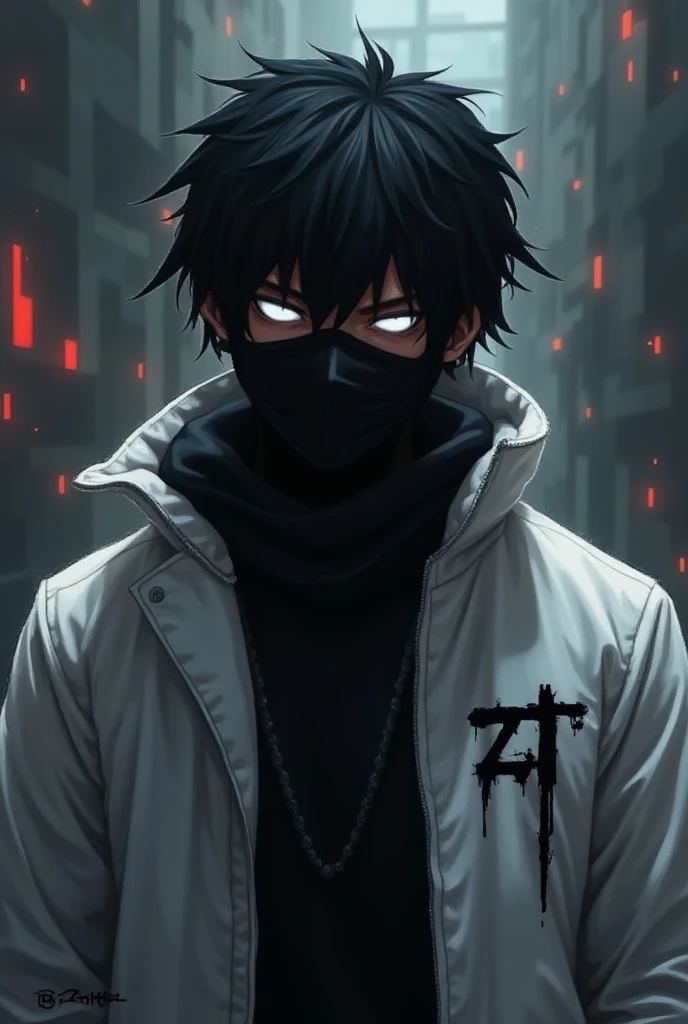 Masked anime character boy