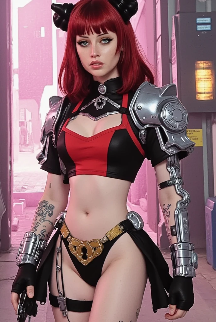 1girl, realistic, crimson red hair, blue eyes, glowing eyes, crop top, skirt, parted lips, blush, night, flowers, sun, sunlight, big breasts, high quality, 4k, 8k, detailed, photorealistic, masterpiece, vivid colors, dramatic lighting, intricate details, fantasy, concept art