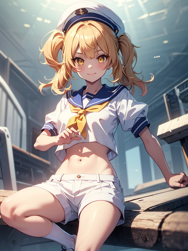 NSFW,Hololive,Kazema Iroha,Blonde,ponytail,hair ornaments,Headband,cropped,hot pants,Embarrassed,blush,Excited,Clenched teeth,Night Park,(Perfect hands),(Perfect Anatomy),(masterpiece),(highest quality),One man,Having sex,orgasm