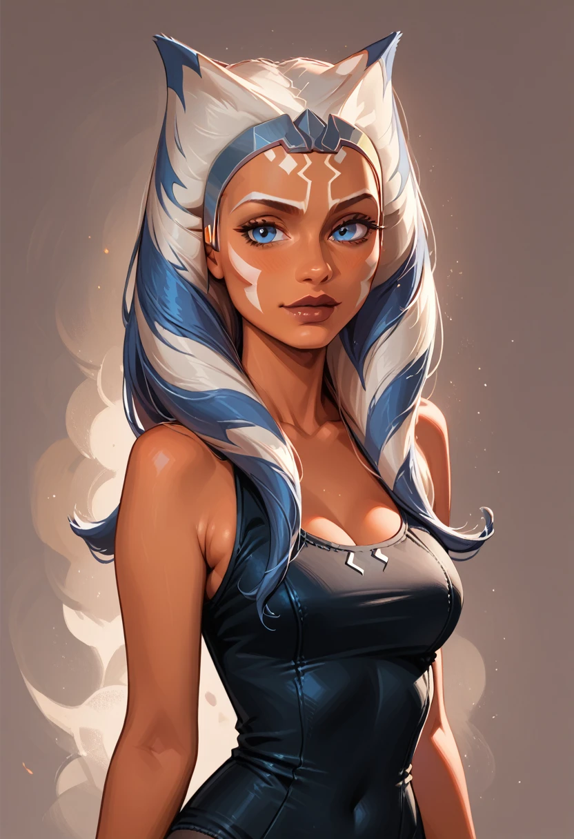 score_9, score_8_up,score_7_up, score_6_up, score_5_up, score_4_up, (realistic lighting), ahsoka tano, confident, (cute smirk:0.7), sexy look, perfect body, sexy pose, cowboy shot.