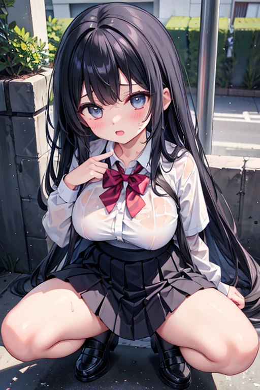 lovelive、Yazawa Nico（（nsfw1.8）、Twin tails.Black Haired Beautiful Girl（Red ribbon）、Red Eyes、outfit torn clothes.legsUP.Otonokizaka Academy uniform、Thighini skirt、Pink long sleeve cardigan、breasts out.pussy juice.show off pussy.sexual climax.Karaoke Box、attacked monster.