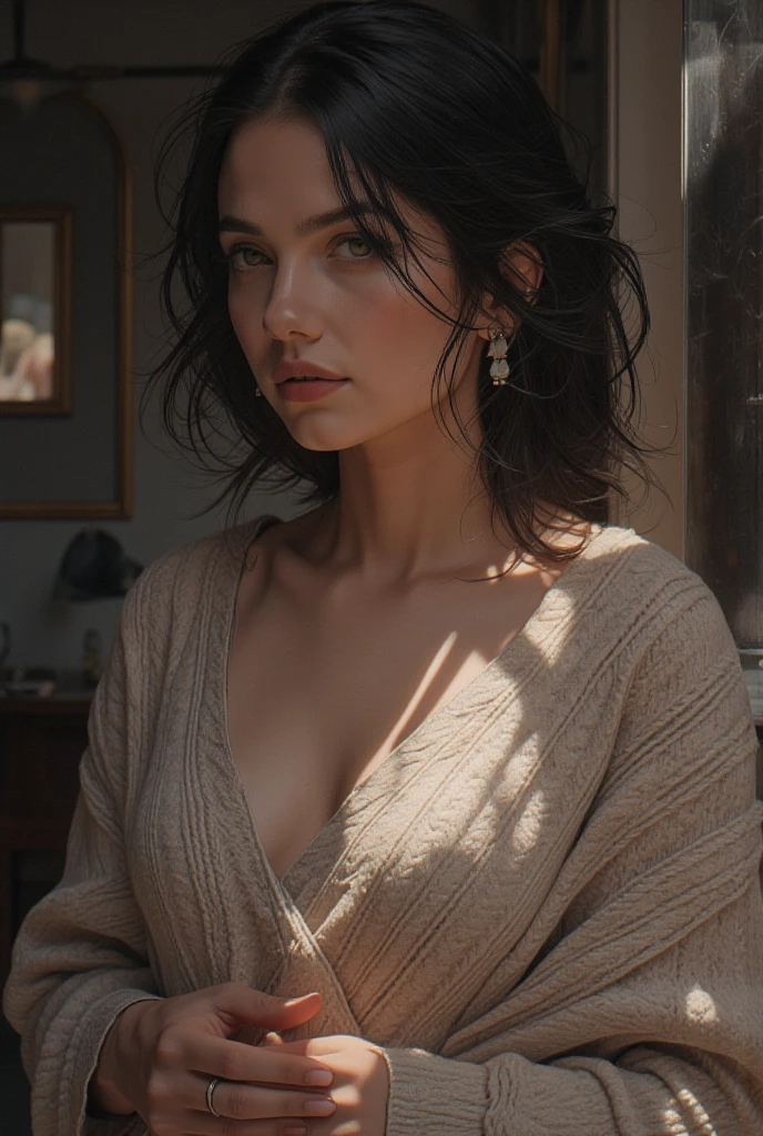 woman ,sweater,