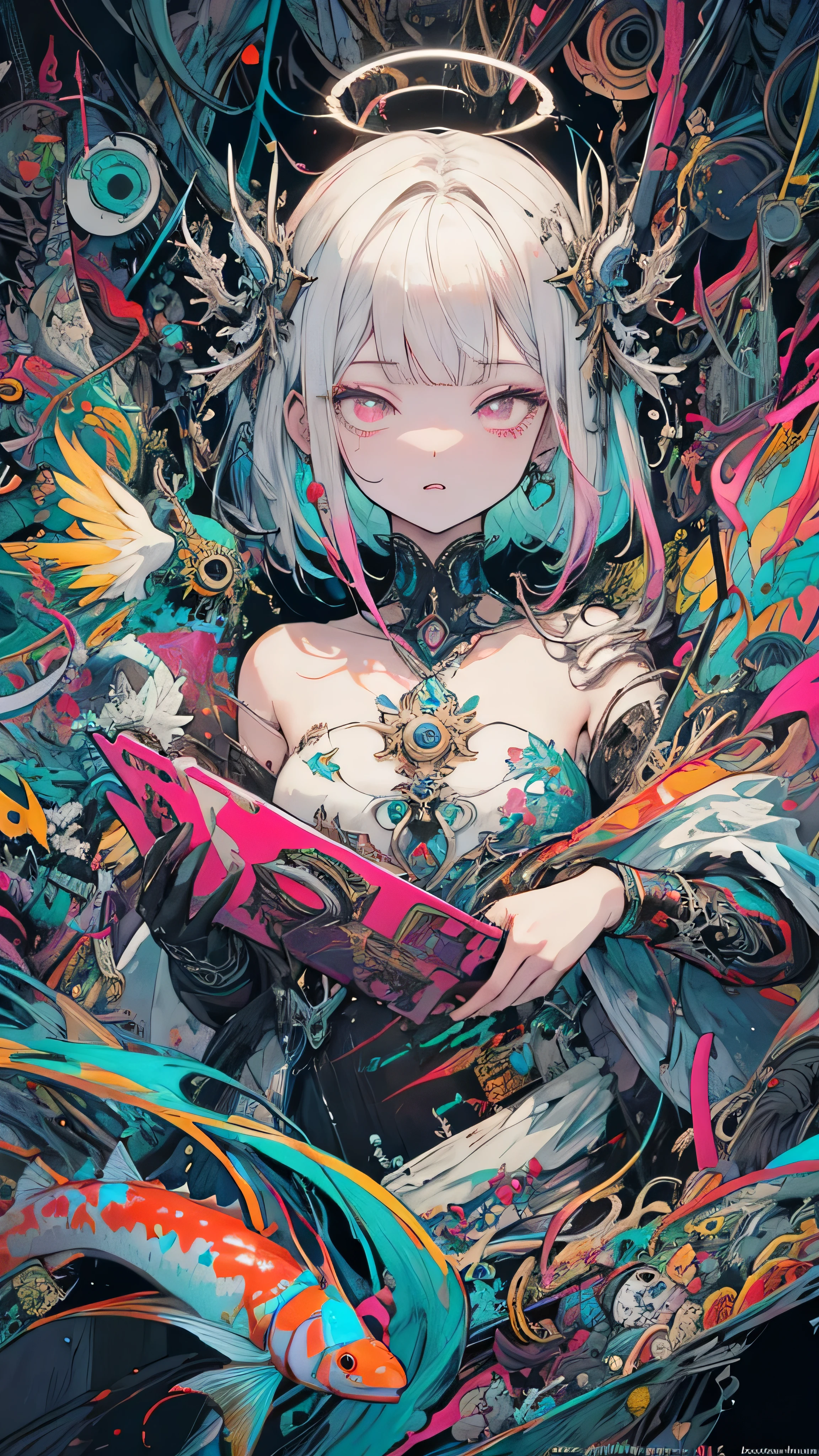 highest quality, The most beautiful woman in the world,Crazy Ideas, Crazy colors, Crazy Details, Crazy contrast, Disorganized, A strange and mysterious world, A very ordinary and unremarkable frame