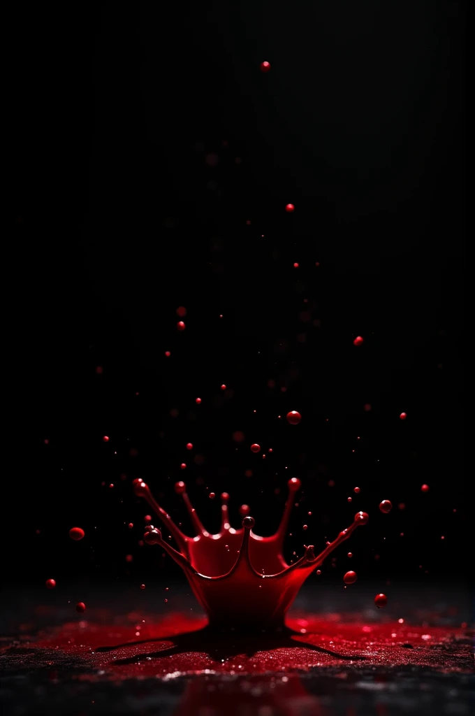 smoky paint splash effect with some red drops