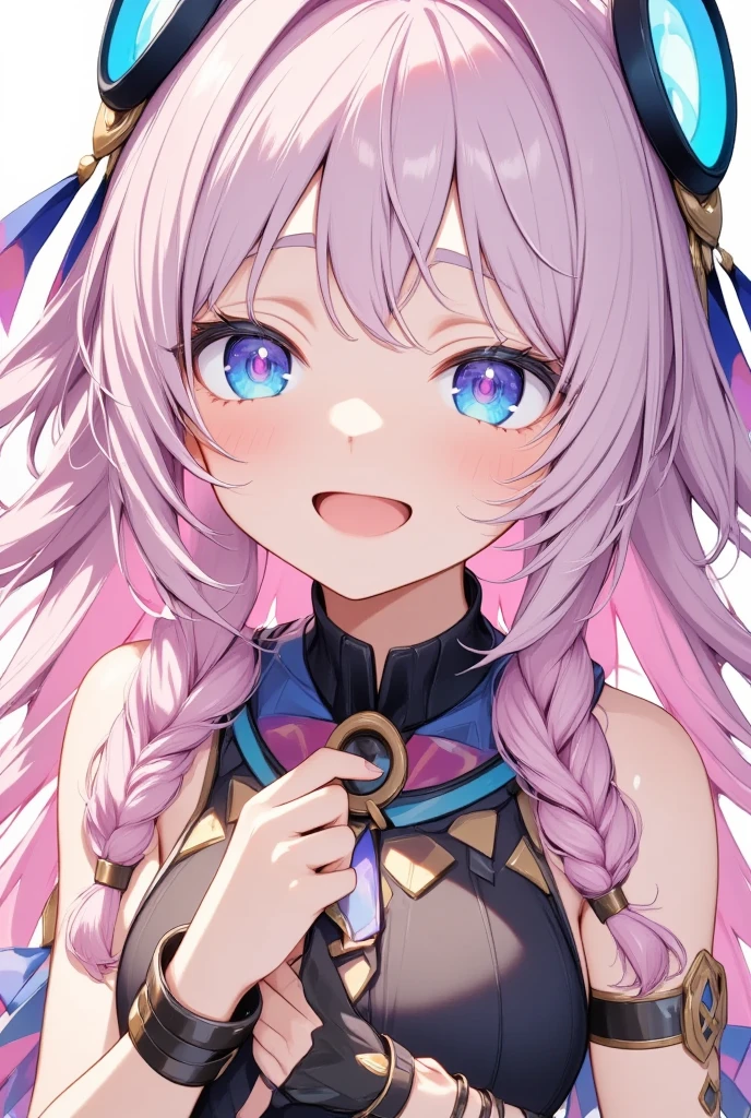 (masterpiece, best quality:1.2), 1girl, solo、citlali ,シトラリ,(angry),(clenched hands),pink hair, parted bangs, very long hair, hair down, braids, hair ornament, blue eyes,(pink pupils), tribal clothes,waistcloth,glowing eyes, blush, beautiful detailed, hyper detail, masterpiece, best quality, bright, hair ornament, citlali