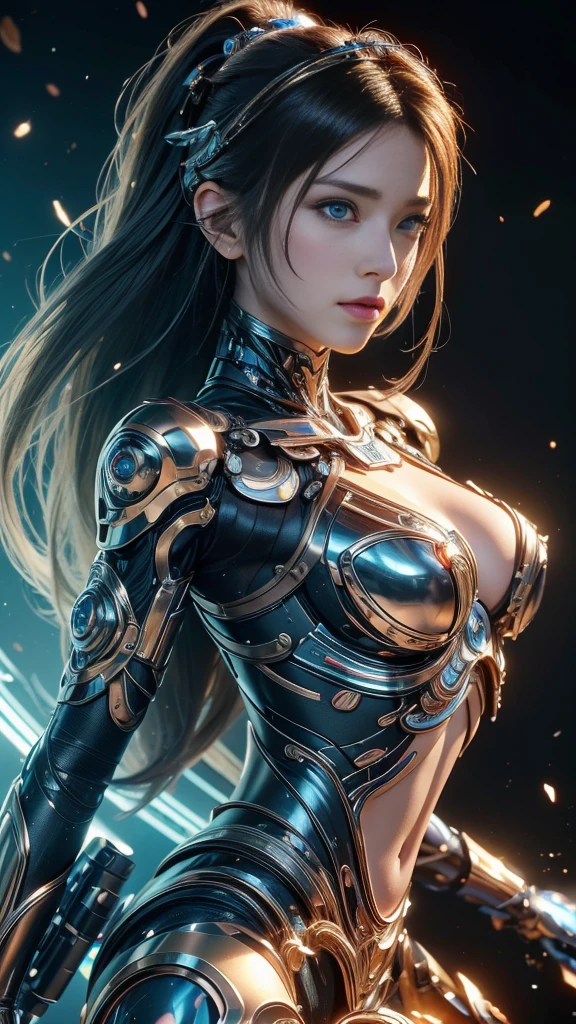 sultry posing, cyberpunk, futuristic armor, ((best qualityer, 8k, 32K, Masterpiece artwork, uhd: 1.2, professional photo, ultra realistic photo, Masterpiece artwork)), fancy, multiple angles, close-up photo, ultra detailed photo, beauty warrior, sexy, athletic body, thin waist, erotica, porn, (goddess of beauty), 1 girl, samurai armor, Robotic armor, cyborg girl, neckleace, breasts big, turned legs, athletic body, Red hair, prosthetic, The armor hugs the curves of her feminine body with elegance , everything perfect, everything detailed, perfectionist), Highlighting the breasts with sexiness. Delicate lines and intricate details add a touch of seduction to your presence, adding an element of mystery and charm. Your face is very beautiful and attractive, fleshy lips, makeup on face, big eyelashes, Perfect Woman.
armor and fitted to highlight her femininity and muscular abdomen.
Seraphina is more than just a sex figure; She is a formidable warrior with a magnetic aura that transcends the battlefield.. Its charm lies in the unique combination of beauty, sexiness, porn, everyone admires her for her erotic and naked appearance ((with transparent micro panties showing the pussy)) . environment: Mediovale, tenebrosa, thunder, lightning.