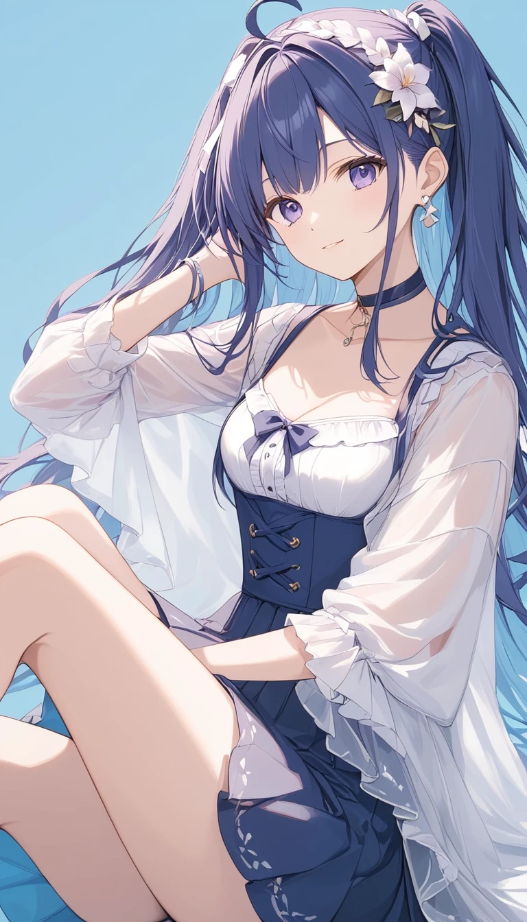((masutepiece)), ((Best Quality)), 8K, detaileds, Ultra-detailed, Detailed and Intricicated, 1girl in, Purple hair, Braids, in one's underwear only, red-lingerie, Staring at me in embarrassment,