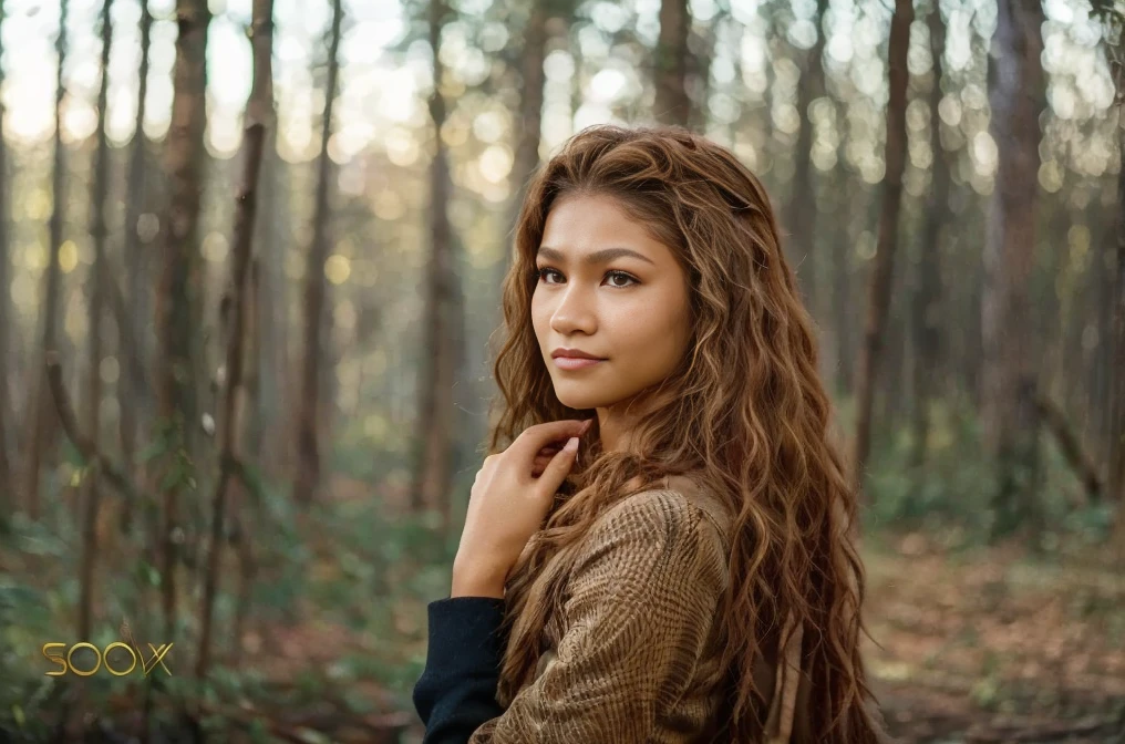 (zendaya:.4), (32k:1.5, Highest quality, masterpiece, Ultra-high resolution), Professional camera work:1.6, Highly detailed skin and face textures:1.3, Captivating portrait:1.2, Very accurate, Very detailed, 1 adult female, Incredibly slim body, sense of loss, Sadness, Expressions of sadness,  Small face, (()), (medium shot), (smile)